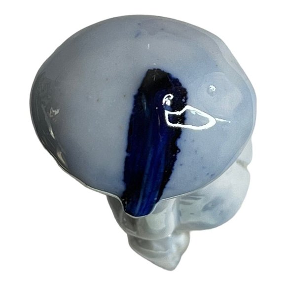 Porcelain Boy With Umbrella Figurine Blue And White Delft Holland‎ 4" eyelashes - Picture 7 of 11